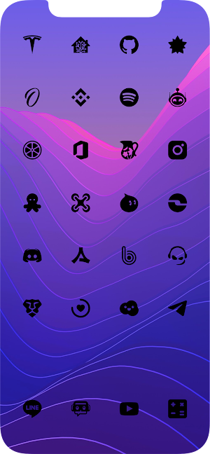 DarkBoard Dark Glyphs Icons Screenshot 1