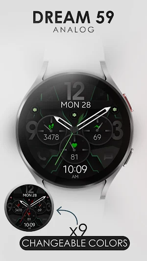Dream 59 analog watch face Screenshot 2