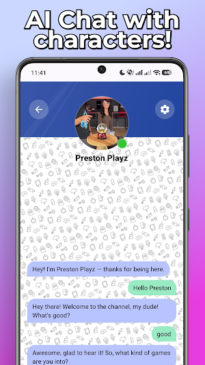 PrestonPlayz Fake Call Chat Screenshot 2