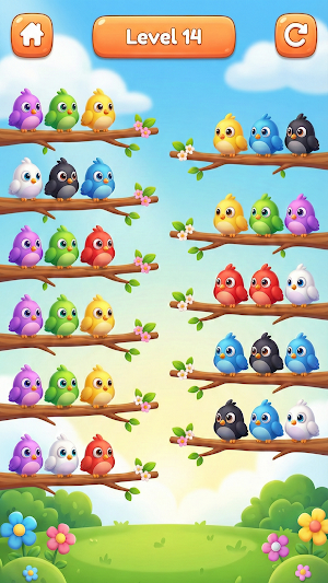Bird Branch Sort: Color Puzzle Screenshot 3