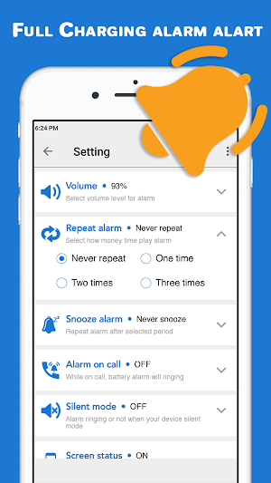 Full Charging alarm alert: Stop over charging Screenshot 3