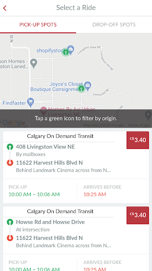 Calgary Transit On Demand Screenshot 3