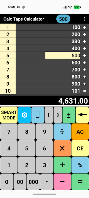 Tape Calculator Classic Screenshot 1