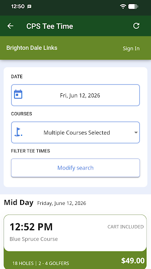 Brighton Dale Links. Screenshot 1