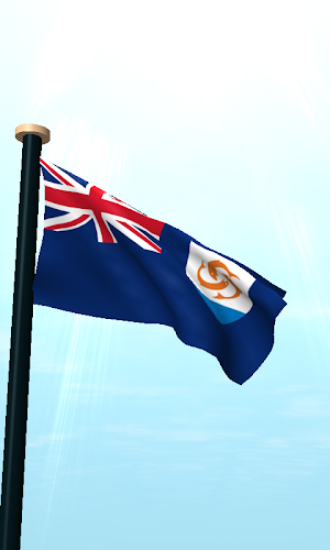 Anguilla Flag 3D Wallpaper Screenshot 1