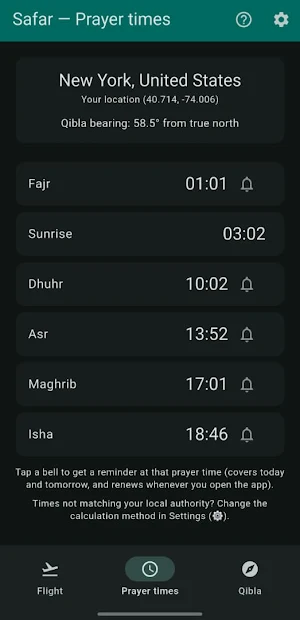 Safar: Inflight Prayer & Qibla Screenshot 3