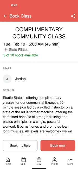 Studio State Pilates Screenshot 2