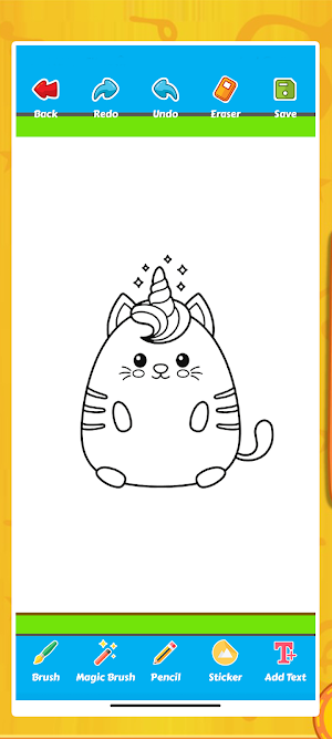 Kawaii coloring book Glitter Screenshot 2