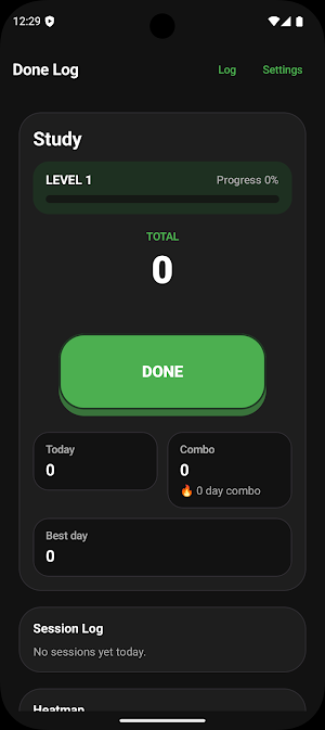 DoneLog – Simple Habit Tracker Screenshot 1