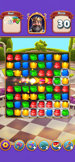 Royal King Match- Puzzle Blast Screenshot 2