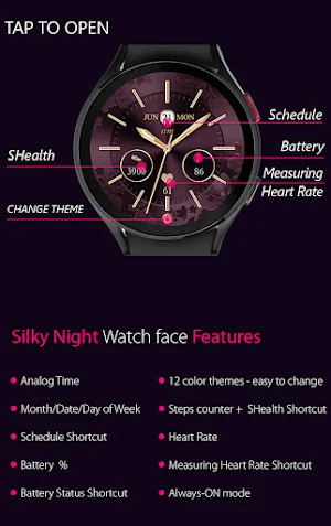 Silky Night Watch Face Screenshot 1