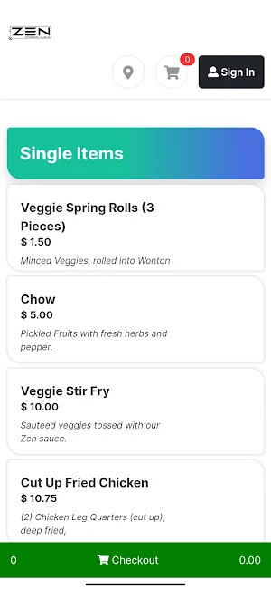 The Zen Caribbean Restaurant Screenshot 1