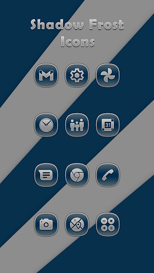 Shadow Frost Blue Icons Screenshot 0