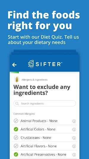 Sifter - Scan By Diet Screenshot 0