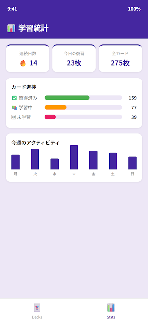 フラッシュカード - 英語・暗記学習 Screenshot 1