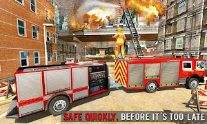 Fire Engine Truck Driving : Emergency Response Screenshot 2