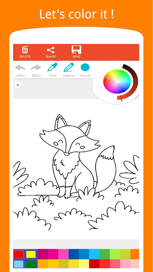 Cute Fox Coloring Book Screenshot 2