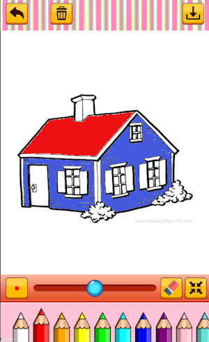 Coloring Beautiful Doll House Screenshot 2
