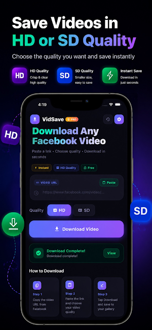 VidSave – FB Video Downloader Screenshot 1