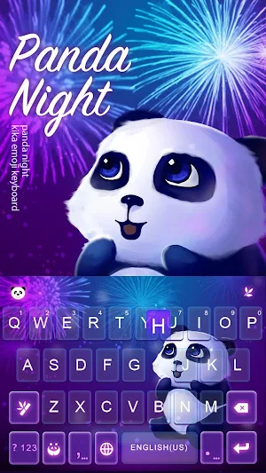 Panda Night Keyboard Theme Screenshot 1
