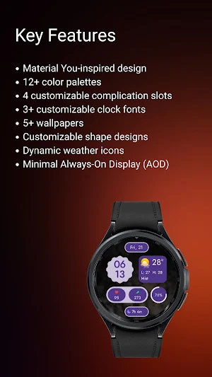 Material You Style 2 WatchFace Screenshot 2
