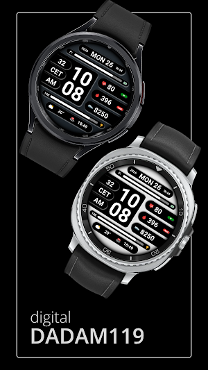 DADAM119: Digital Watch Face Screenshot 0