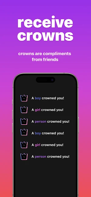 Crowned - anonymous polls Screenshot 1