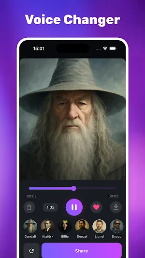 Voice Changer: Eleven Labs Screenshot 0