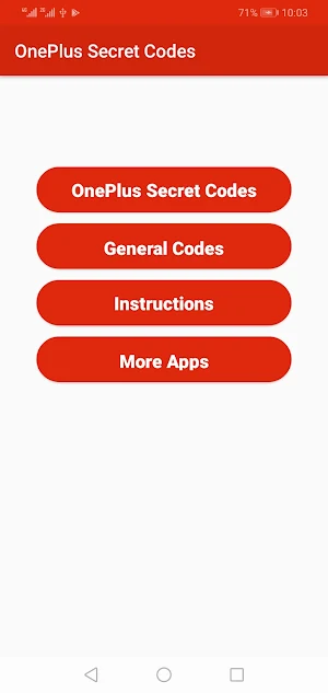 Secret Codes for OnePlus Mobiles Screenshot 0