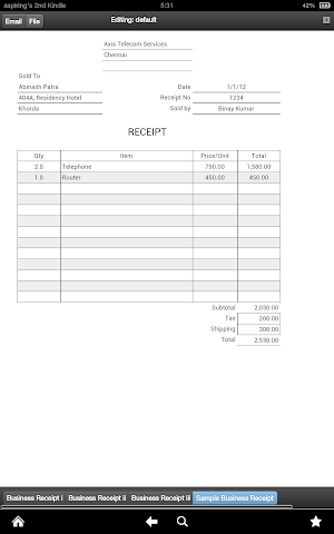 Business Receipt Screenshot 3
