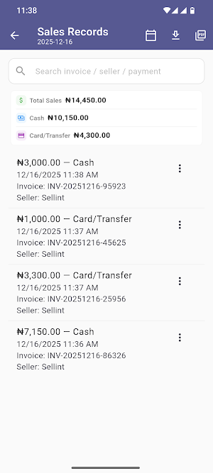 Sellint - Manage Sales & Stock Screenshot 2