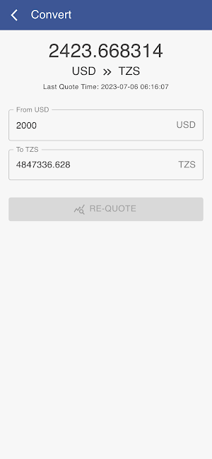 USD to TZS Screenshot 2