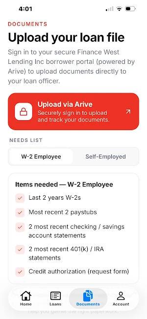Finance West Lending Screenshot 1