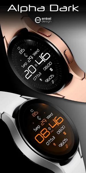 Alpha Dark - watch face Screenshot 3