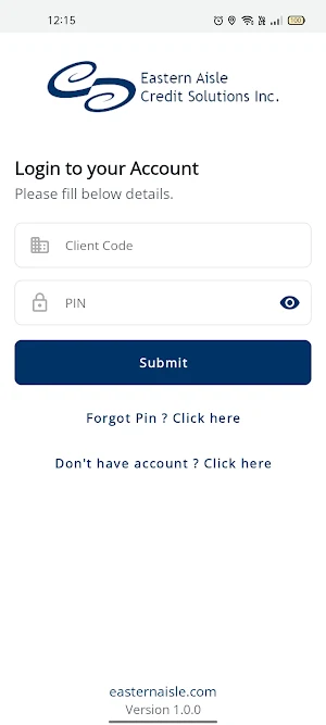 EACSI Client App Screenshot 1