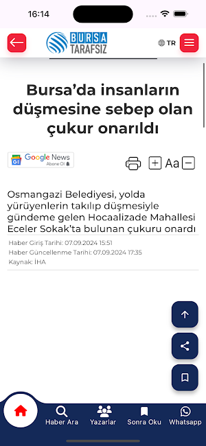 Bursa Tarafsız Screenshot 1