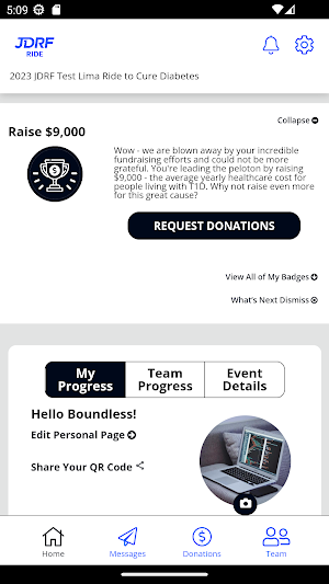 JDRF Ride Screenshot 1