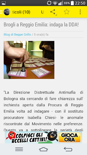 Beppe Grillo Blog 5 stelle Screenshot 1