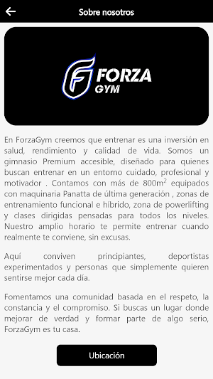 FORZAGYM. Screenshot 2