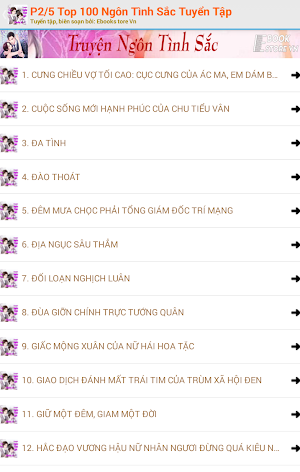 Top 100 Truyện Ngôn Tình Sắc T Screenshot 3