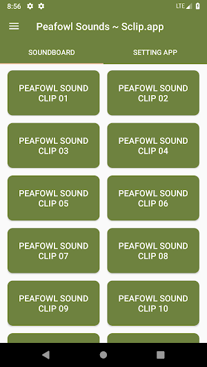 Peafowl Sound Collections ~ Sclip.app Screenshot 0
