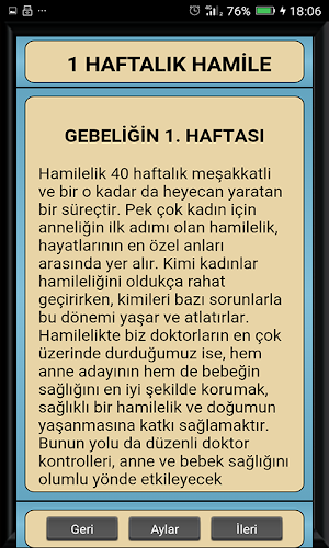 Hamilelik Gelişimi Hafta Hafta Screenshot 3
