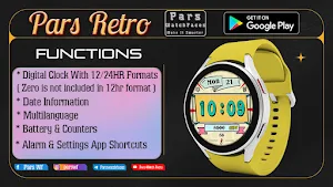 Pars Retro Digital Watch Face Screenshot 1