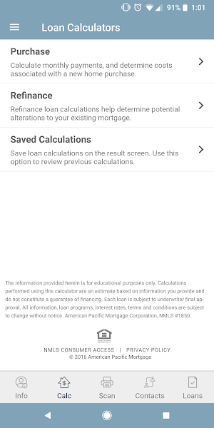 Options Financial Mortgage Screenshot 1