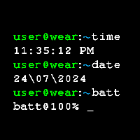 terminal command watch face