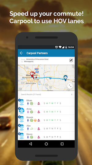UW-Stout Rideshare Screenshot 3
