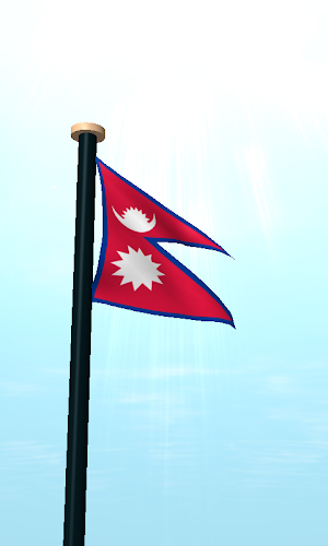 Nepal Flag 3D Free Wallpaper Screenshot 1