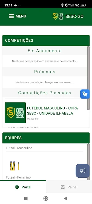 Copa Sesc 2026 - Sesc Go Screenshot 1