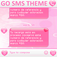 THEME FOR GO SMS PINK HEARTS