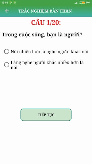 Trắc Nghiệm Tính Cách Tìm Nghề Screenshot 2